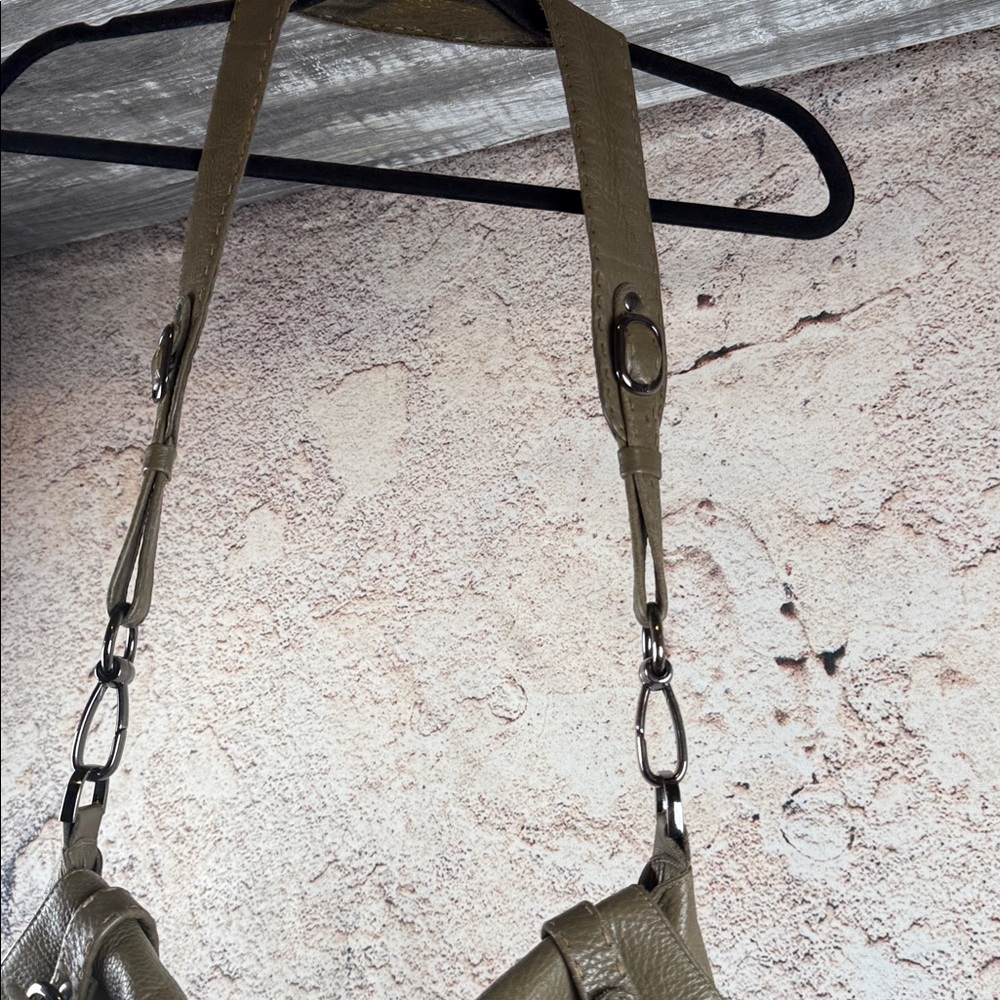 Elegant Olive Green Shoulder Bag Carla Mancini   B9 - Picture 6 of 11